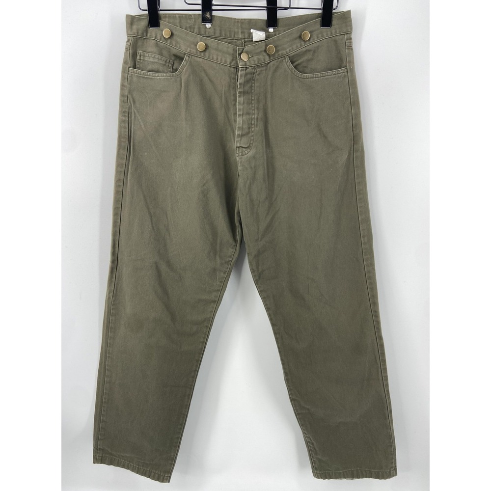 Frontier Classics Pants Men 36x30 Green Old West Buckle Back Western Reenactment